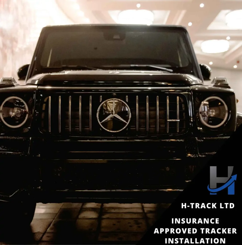 Mercedes G-Wagon on a road having Insurance Approved Tracker Installation by H-Track Ltd