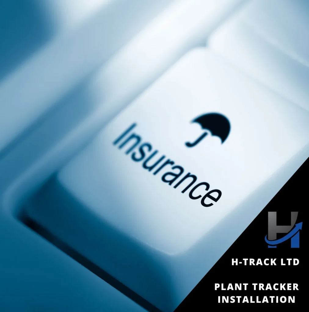 Keyboard insurance button indicating Plant tracker installation reduces insurance premiums