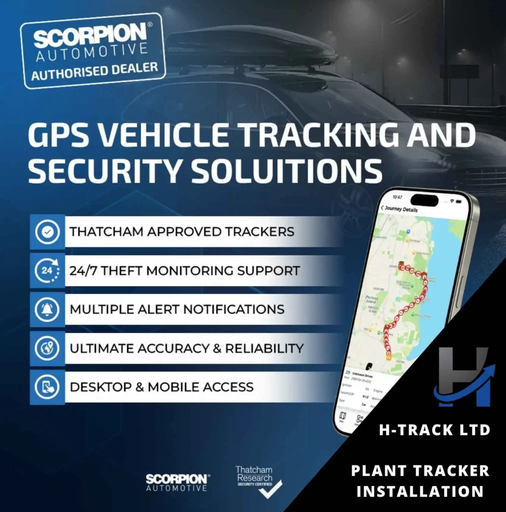 Scorpion Tracking solutions for Plant tracking installation by H-Track information with a map displayed on a mobile phone