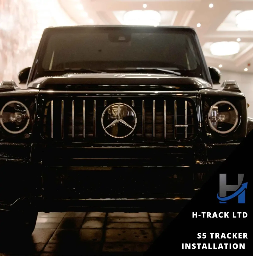 Mercedes G-Wagon on a road having S5 Tracker Installation by H-Track Ltd