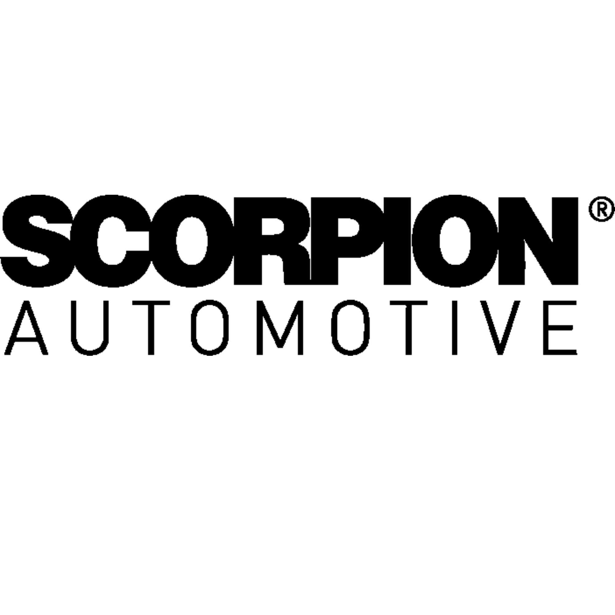 Scorpion Automotive text on a white background