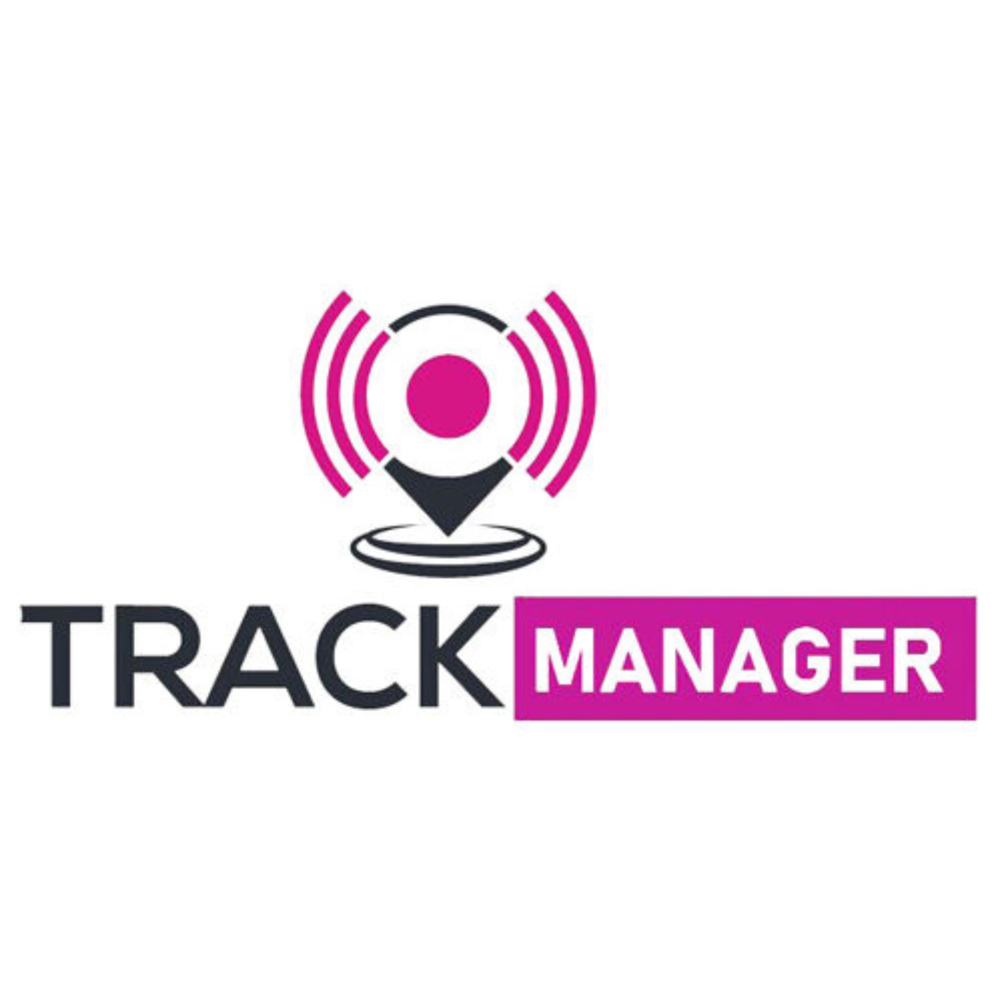 Track Manager logo on white background.